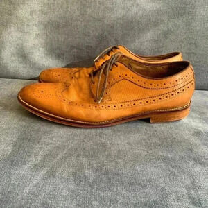 Men’s Johnston & Murphy Brown Leather Lace Up Cap Toe Oxford Dress Shoes Size 10